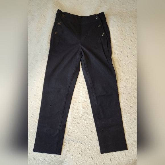 Club Monaco Navy Sailor Style Pants/Capris Size 0 - Picture 1 of 12